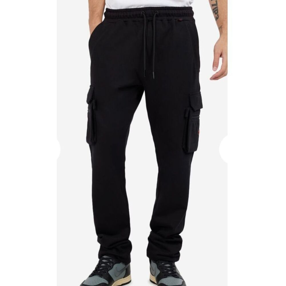 NEW Preme‎ Cargo Zip Black Comfortable Thick Sweatpants size Large